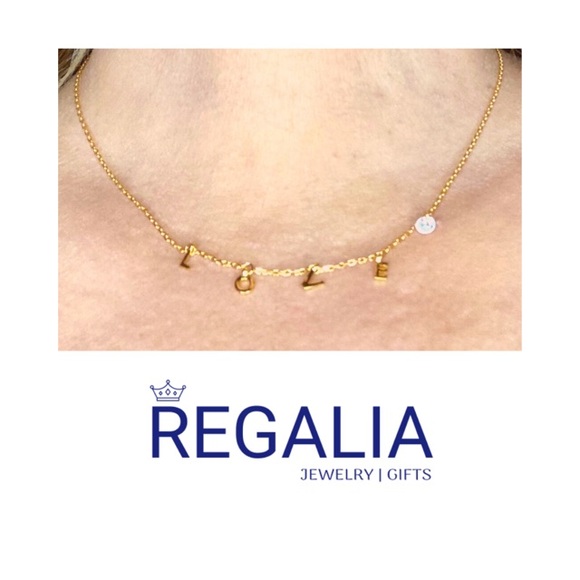 ✨18k Gold Vermeil LOVE LETTER  CHARMS NECKLACE✨2023 BESTSELLING JEWELRY GIFT 🤩 - Picture 2 of 5